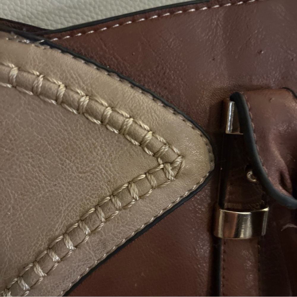 Michael Kors Two-Tone Brown Tote - Picture 3 of 5